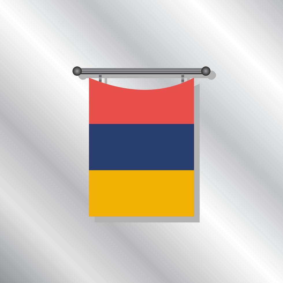 ilustración de la plantilla de la bandera de armenia vector