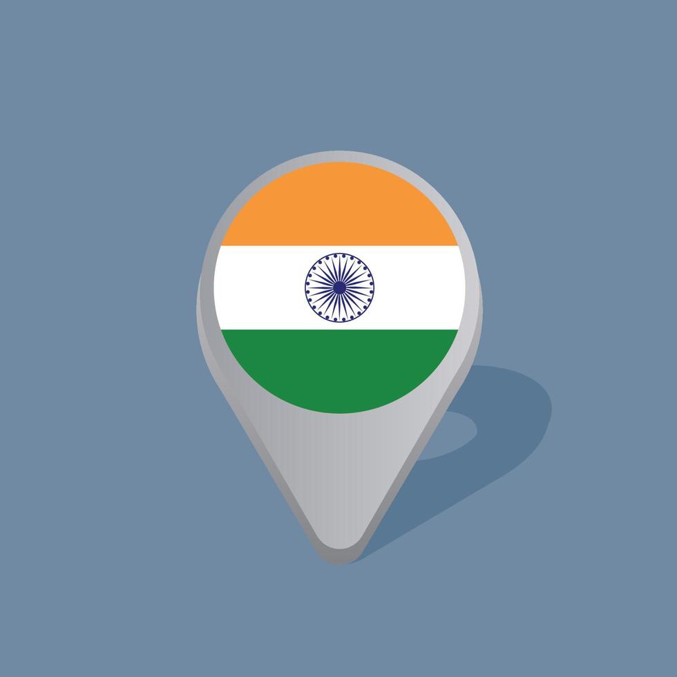 ilustración de la plantilla de la bandera india vector