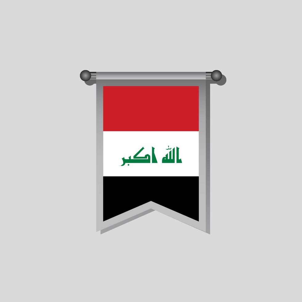 ilustración de la plantilla de la bandera de irak vector