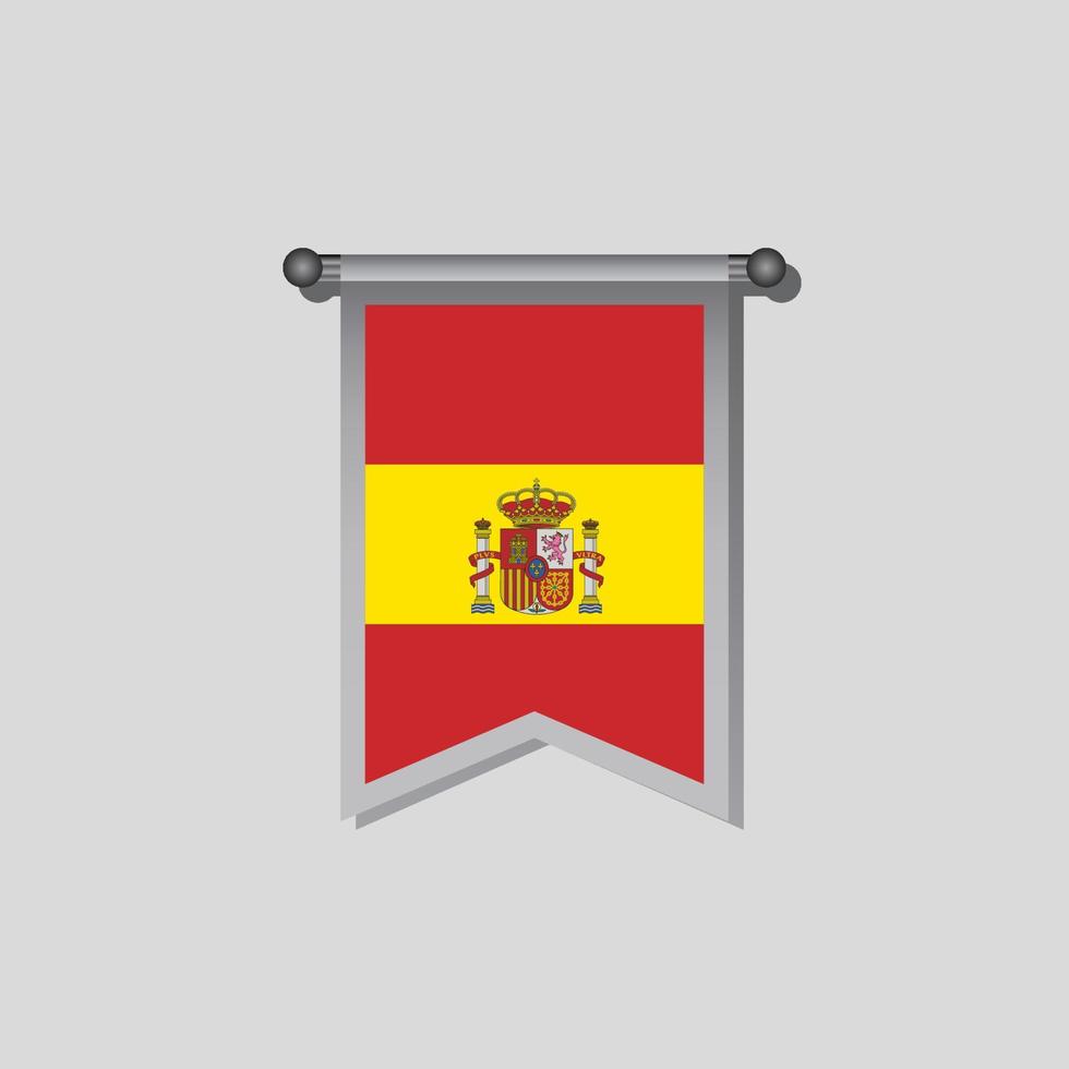 Illustration of Spain flag Template vector