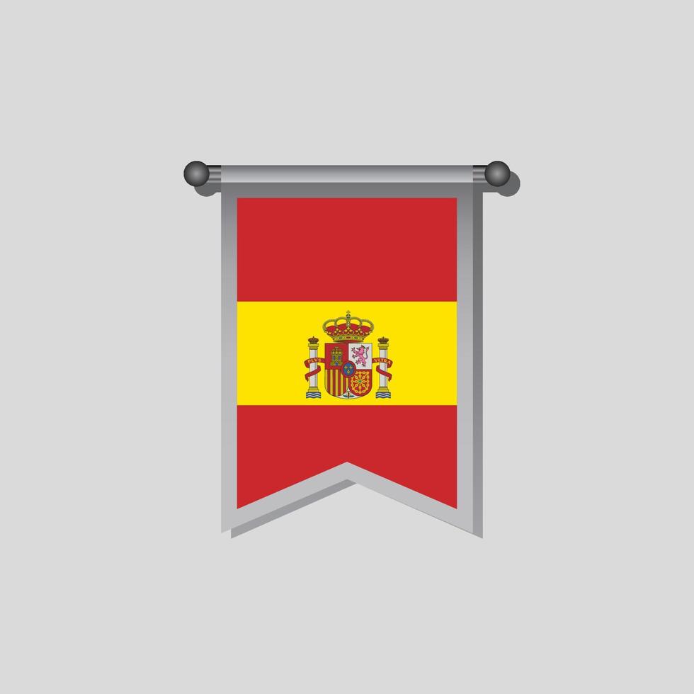 ilustración de plantilla de bandera de españa vector