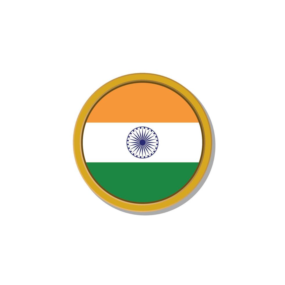 ilustración de la plantilla de la bandera india vector