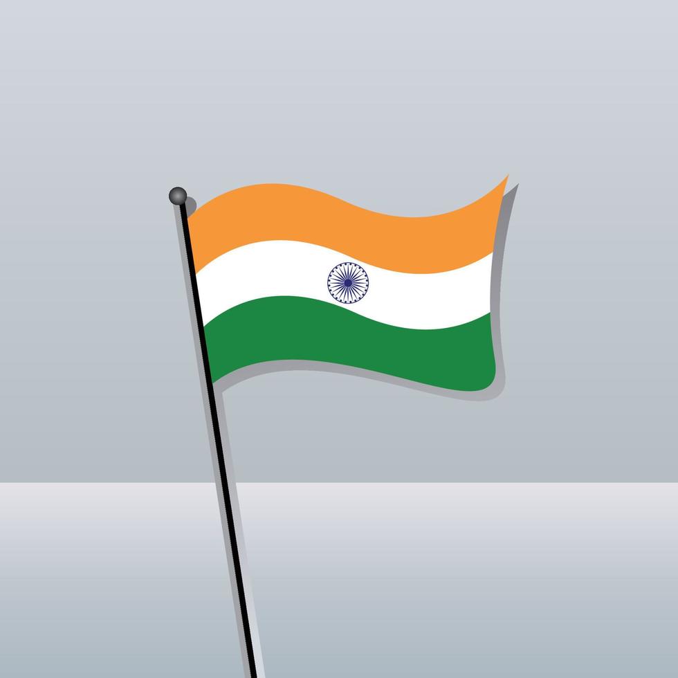 ilustración de la plantilla de la bandera india vector