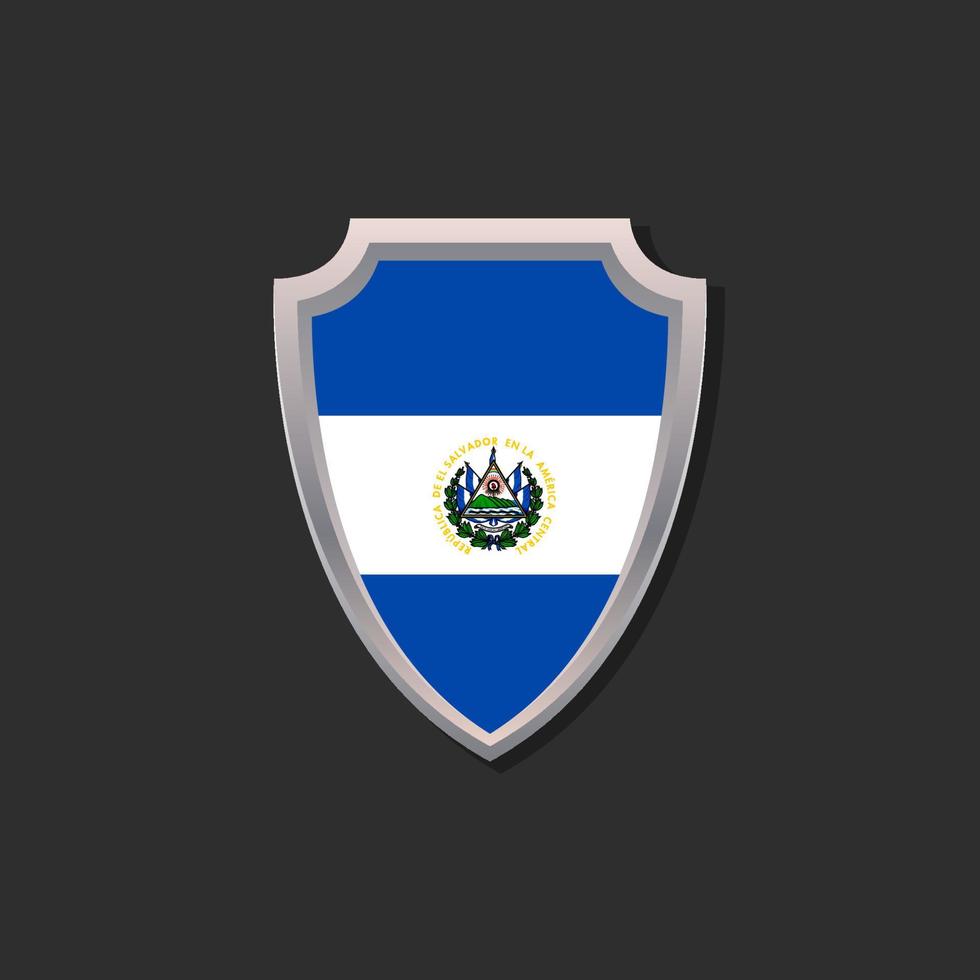 ilustración de la plantilla de la bandera de el salvador vector