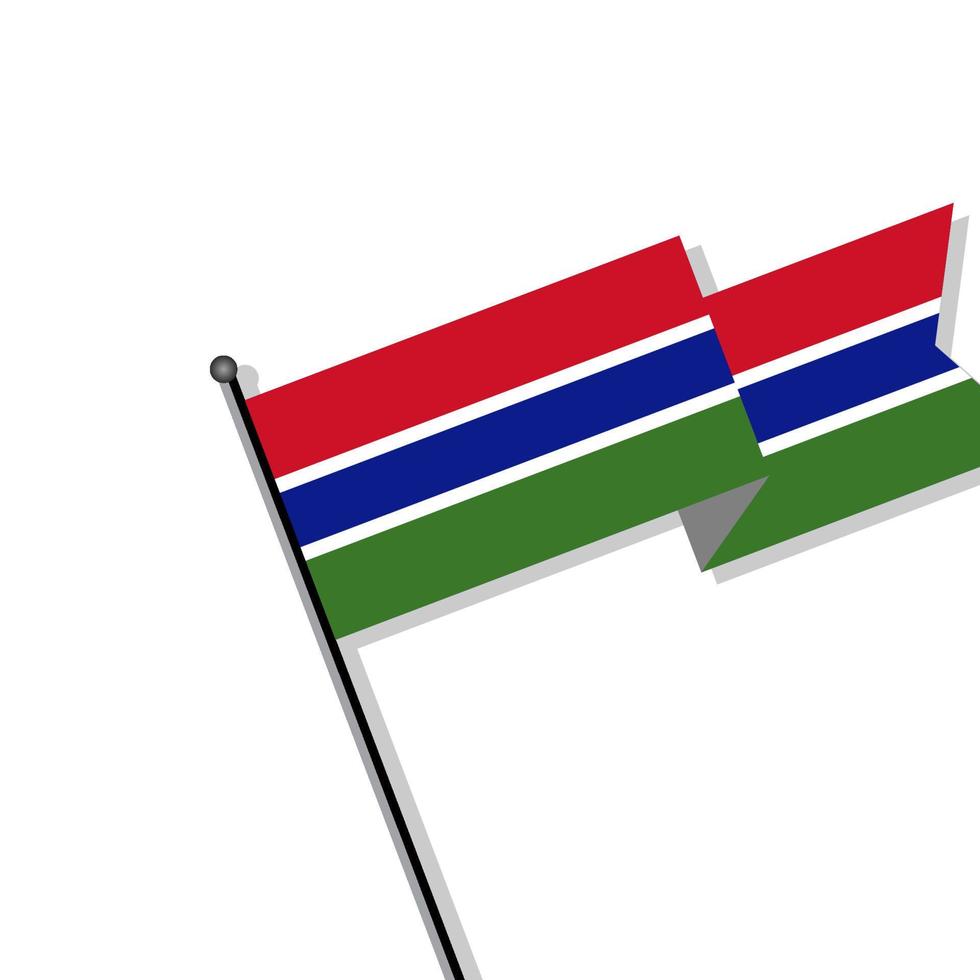 Illustration of Gambia flag Template vector