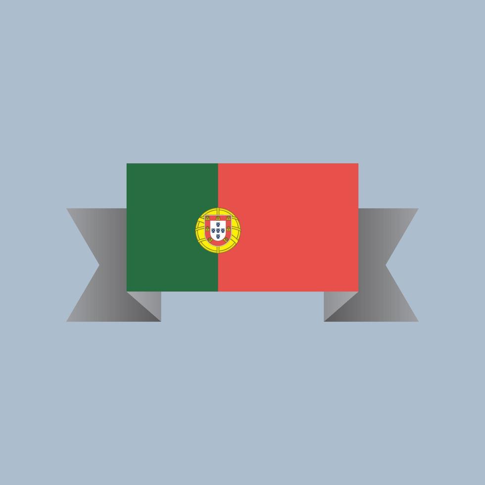 ilustración de plantilla de bandera de portugal vector