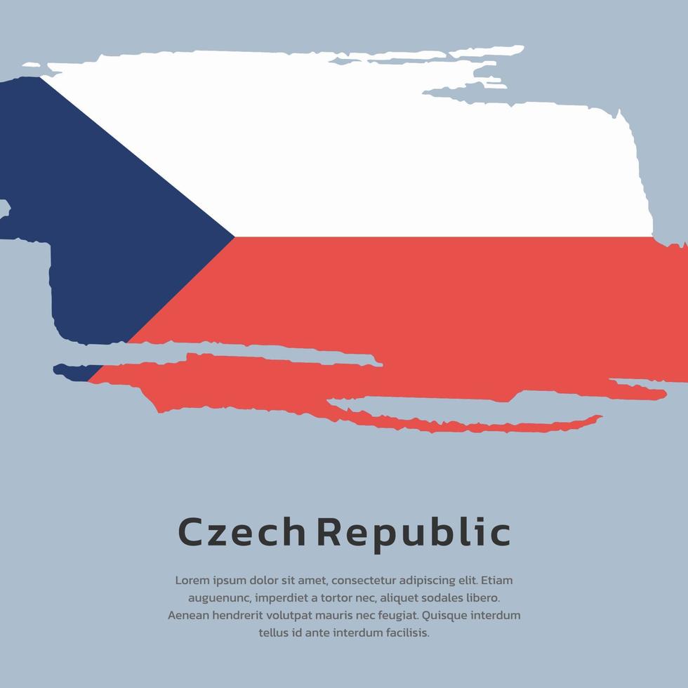 Illustration of Czech Republic flag Template vector