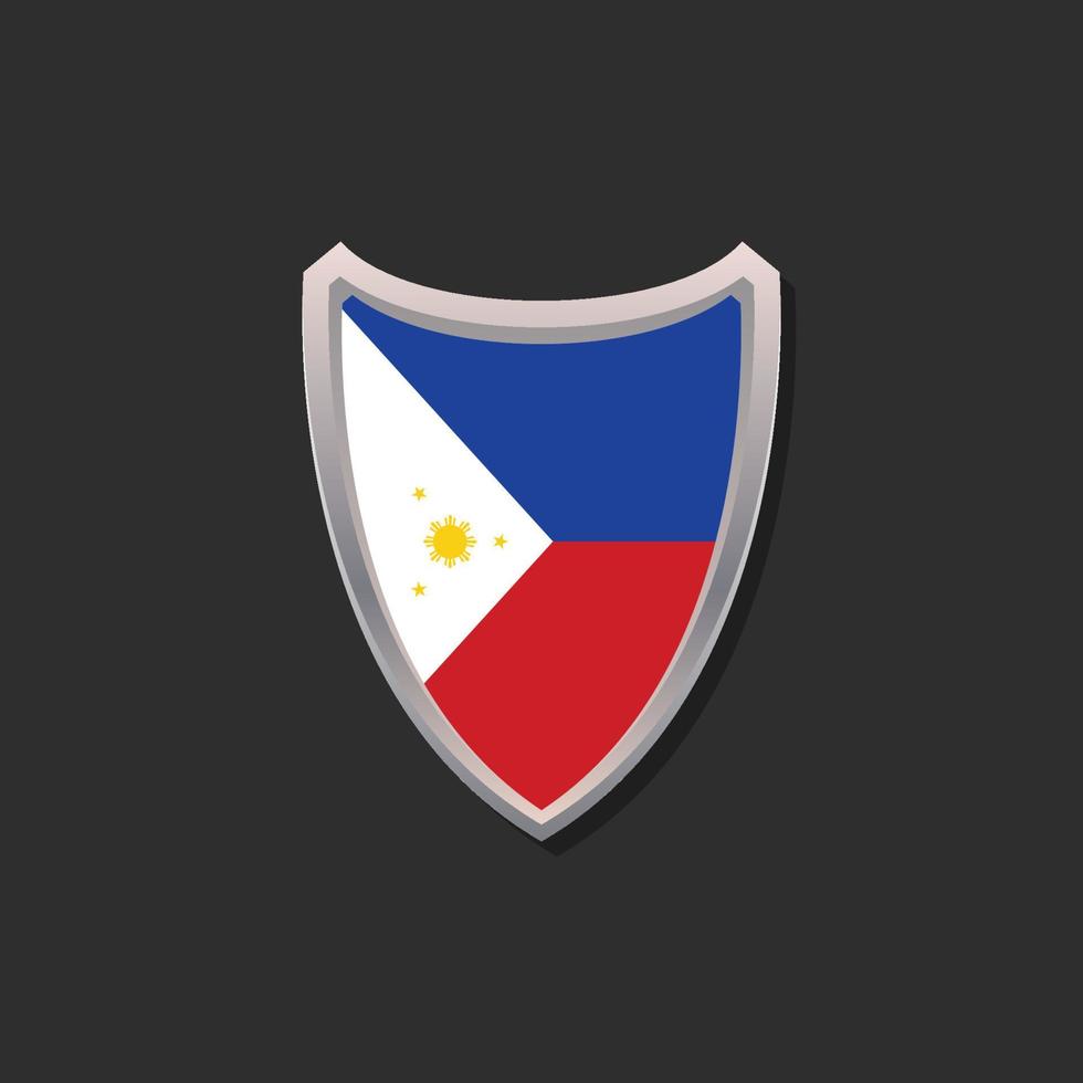 ilustración de la plantilla de la bandera de filipinas vector