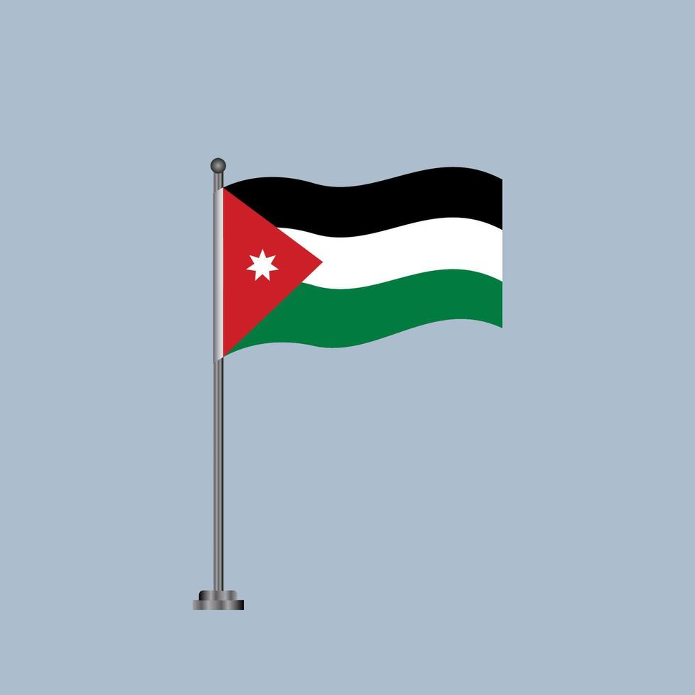 Illustration of Jordan flag Template vector