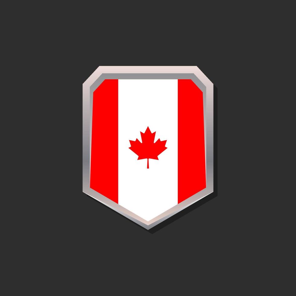 Illustration of Canada flag Template vector