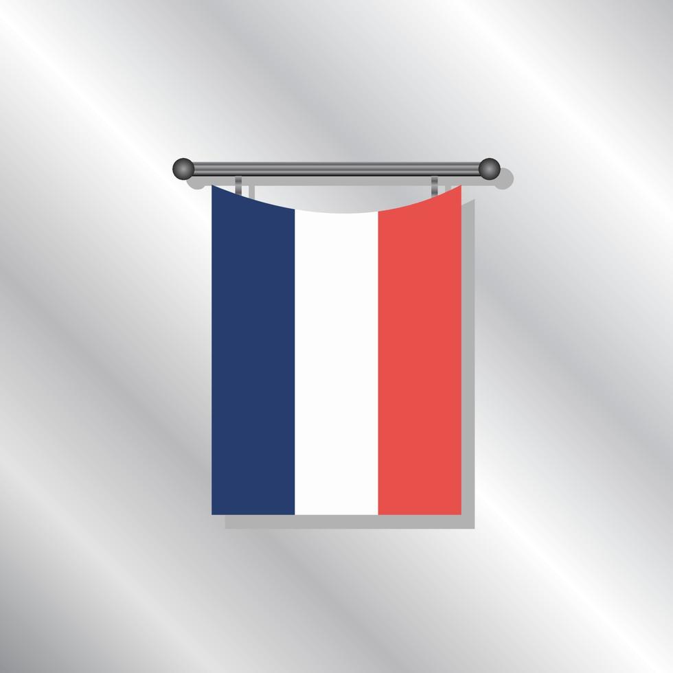 ilustración de la plantilla de la bandera de francia vector