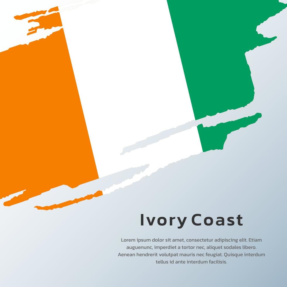 Illustration of Ivory Coast flag Template vector