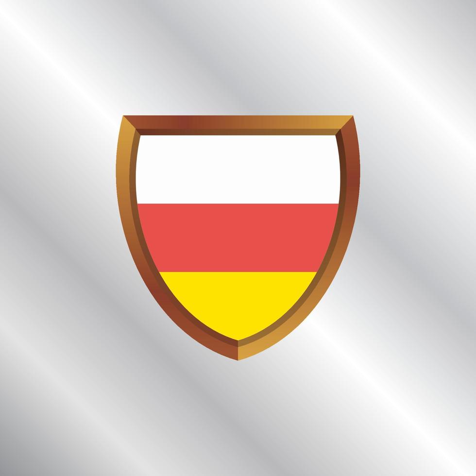 Illustration of South Ossetia flag Template vector