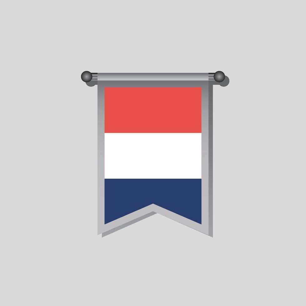 Illustration of Netherlands flag Template vector