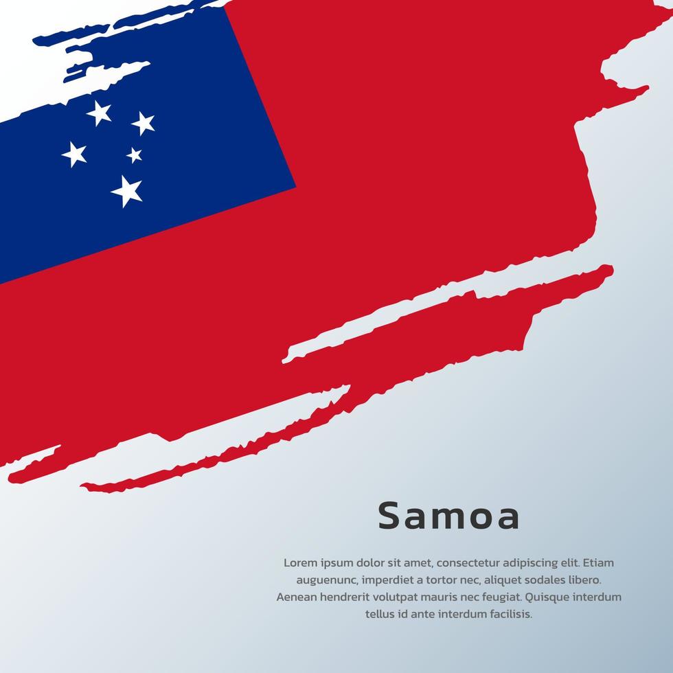 ilustración de la plantilla de la bandera de samoa vector