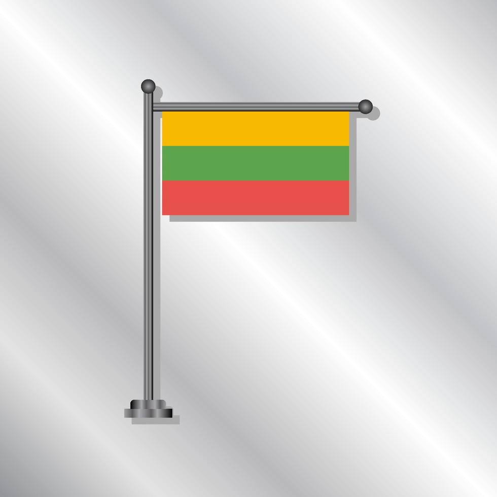 ilustración de la plantilla de la bandera de lituania vector