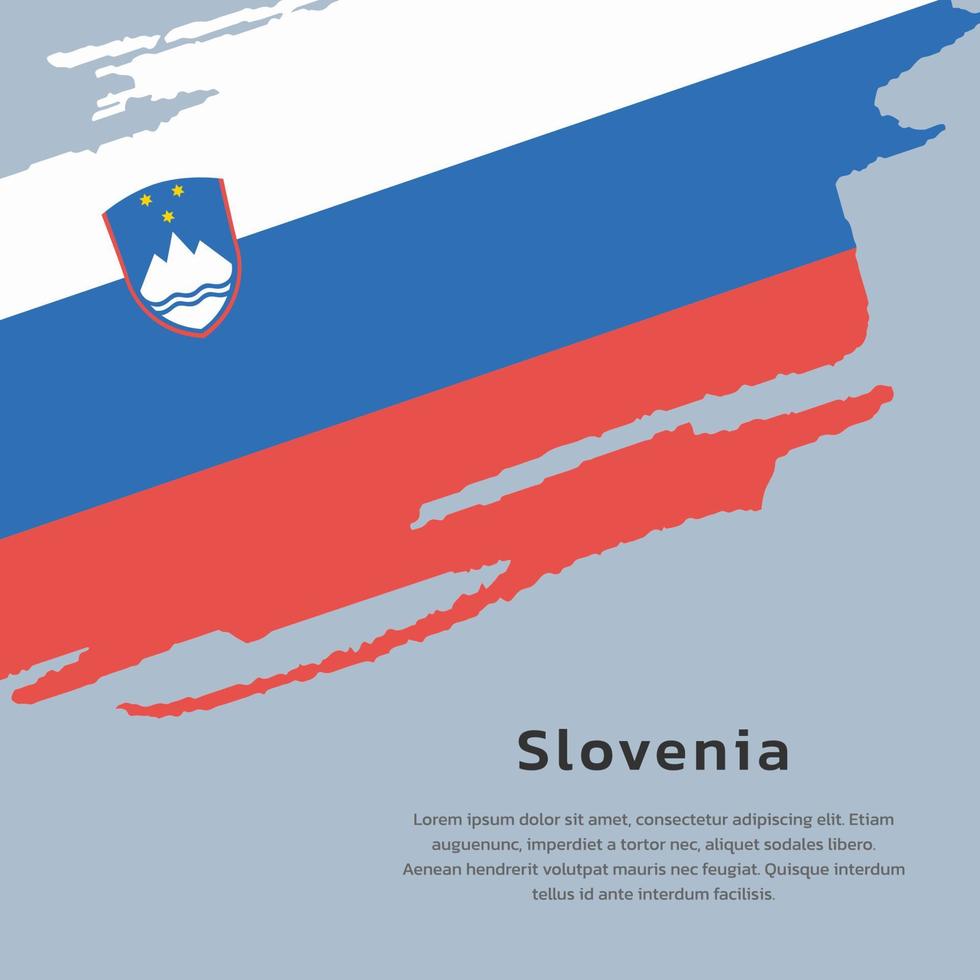 Illustration of Slovenia flag Template vector