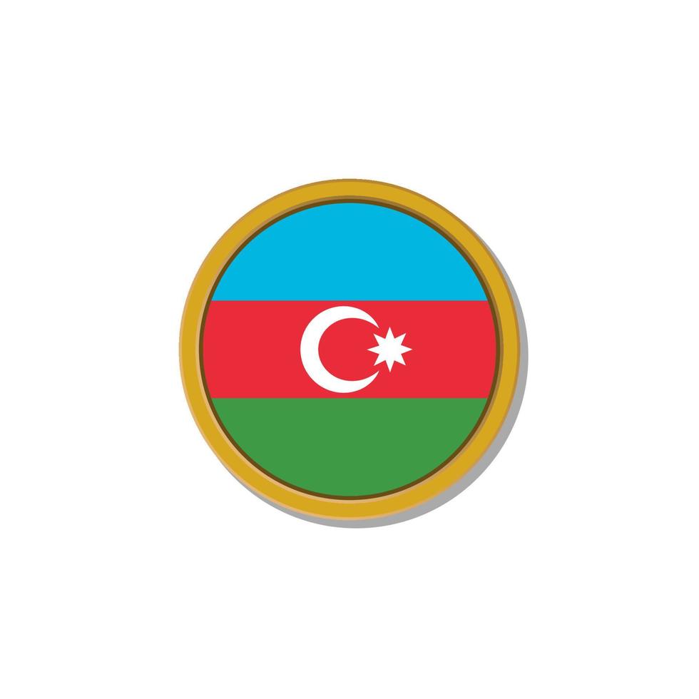 Illustration of Azerbaijan flag Template vector