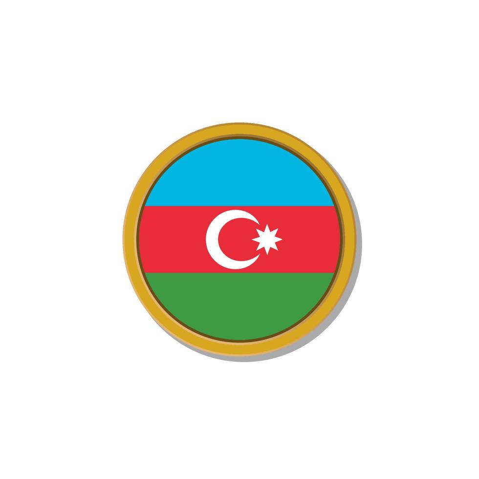 ilustración de la plantilla de la bandera de azerbaiyán vector