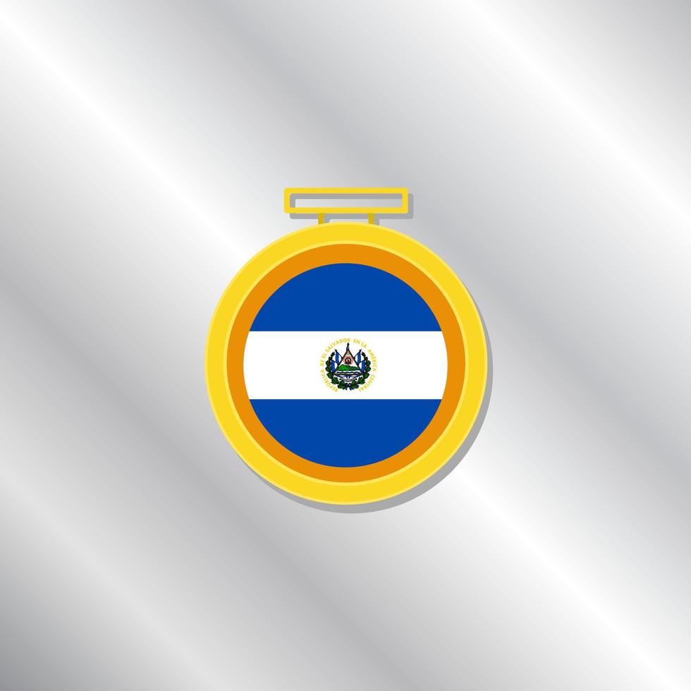 Illustration of El Salvador flag Template vector
