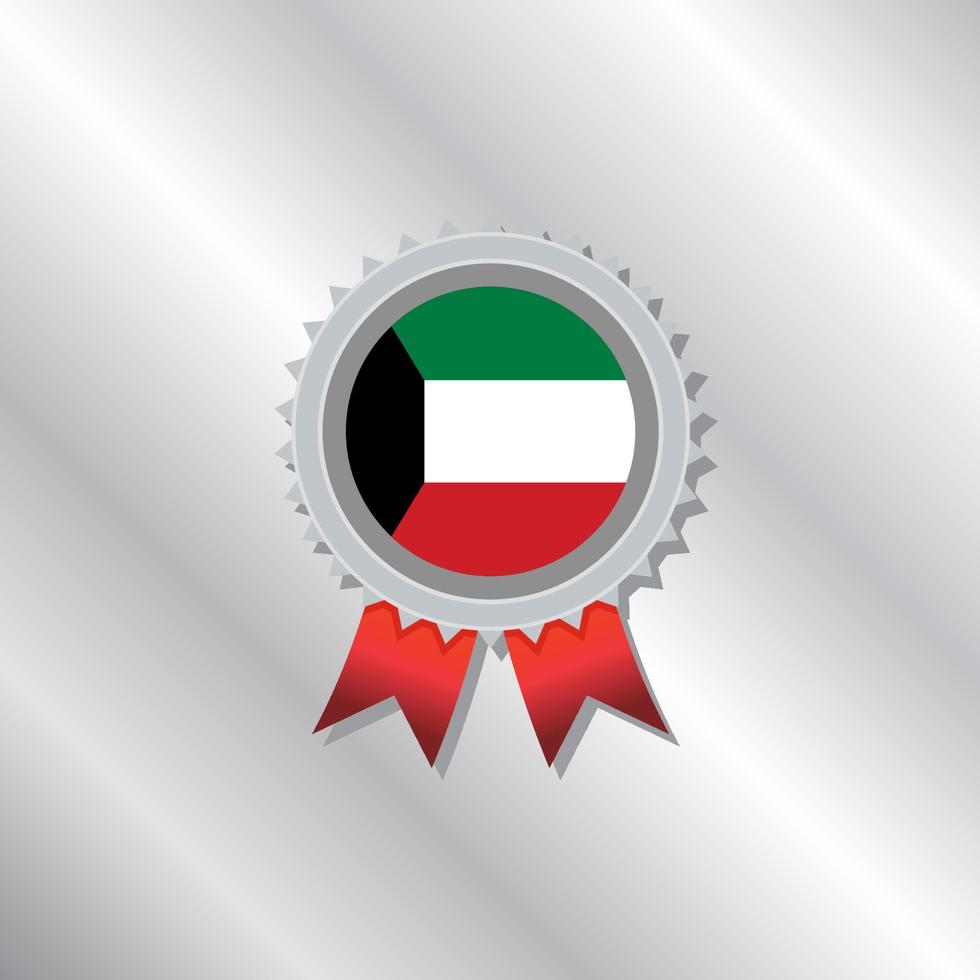 Illustration of Kuwait flag Template vector