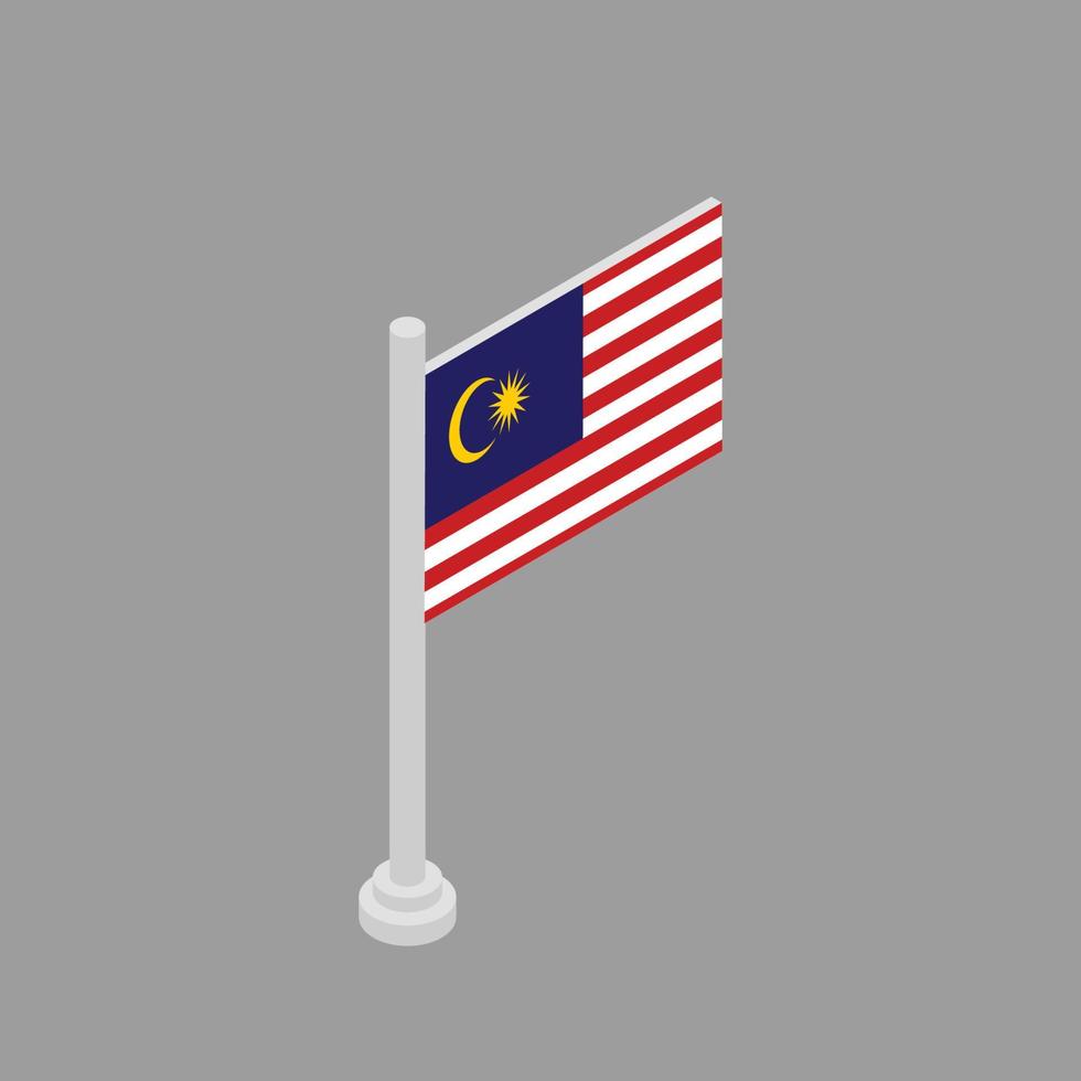 Illustration of Malaysia flag Template vector