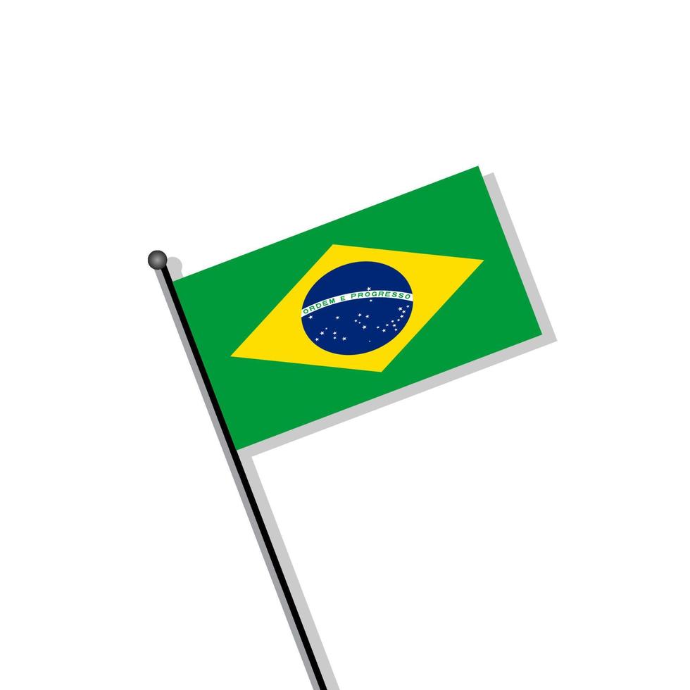 ilustración de plantilla de bandera de brasil vector