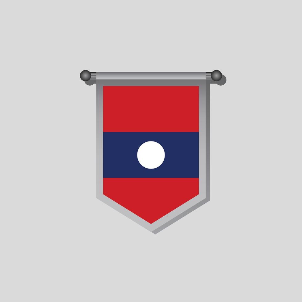 Illustration of Laos flag Template vector