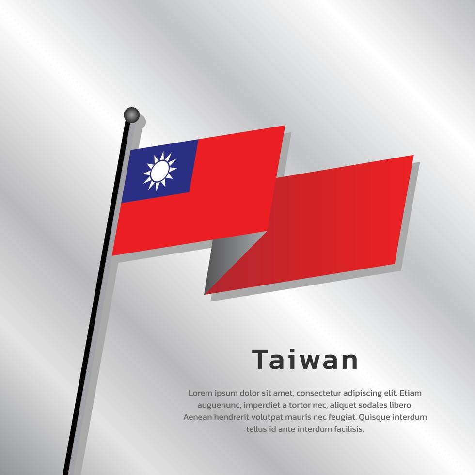 Illustration of Taiwan flag Template vector