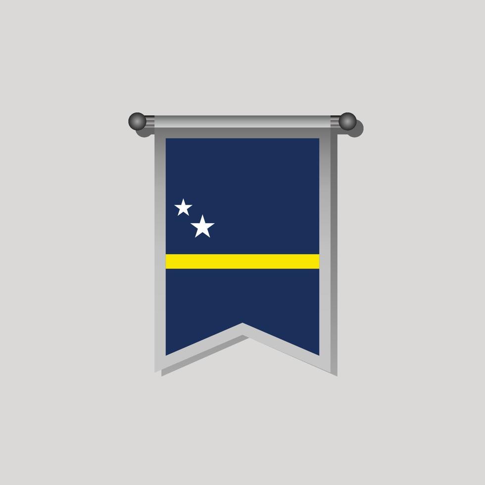 ilustración de la plantilla de la bandera de curazao vector