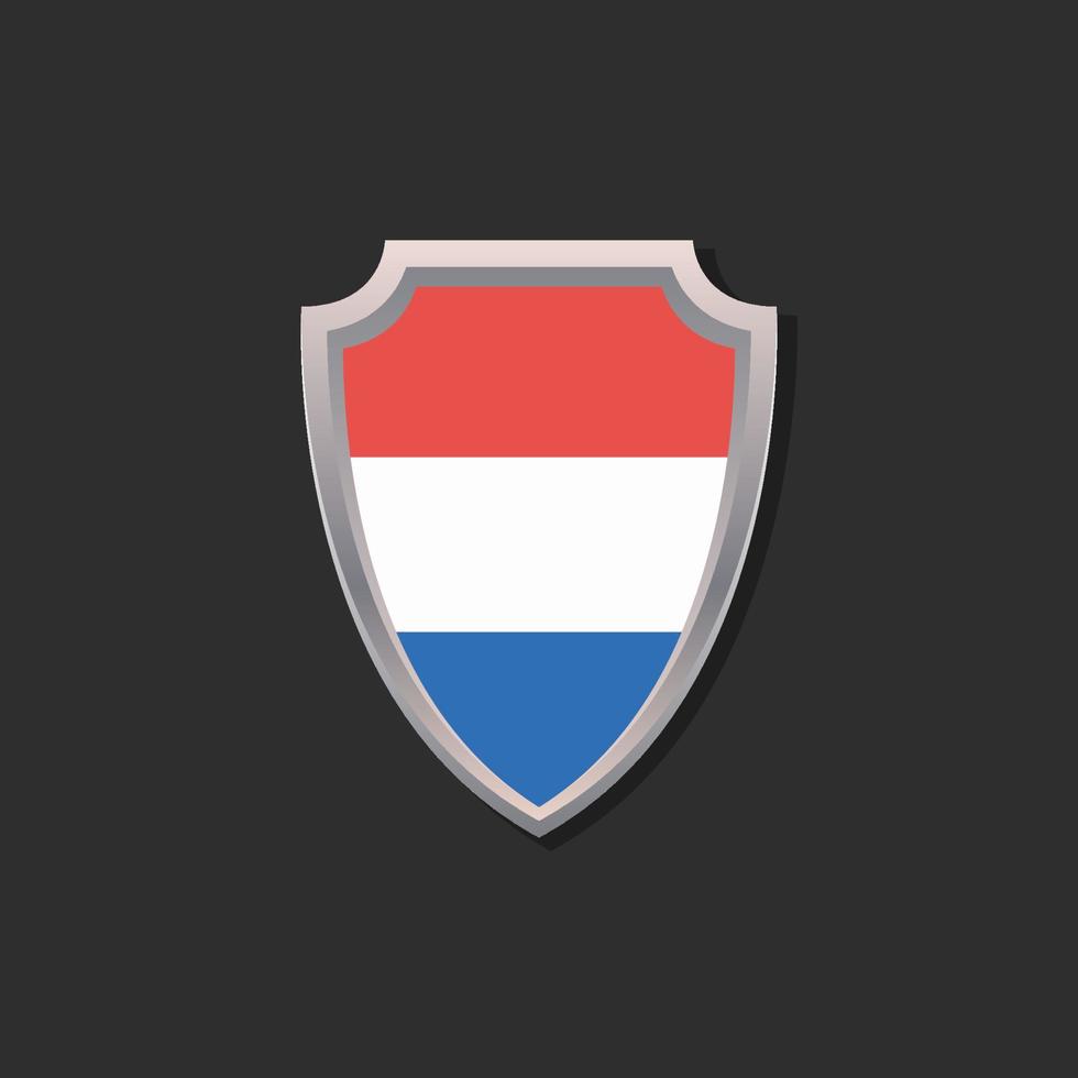Illustration of Luxembourg flag Template vector