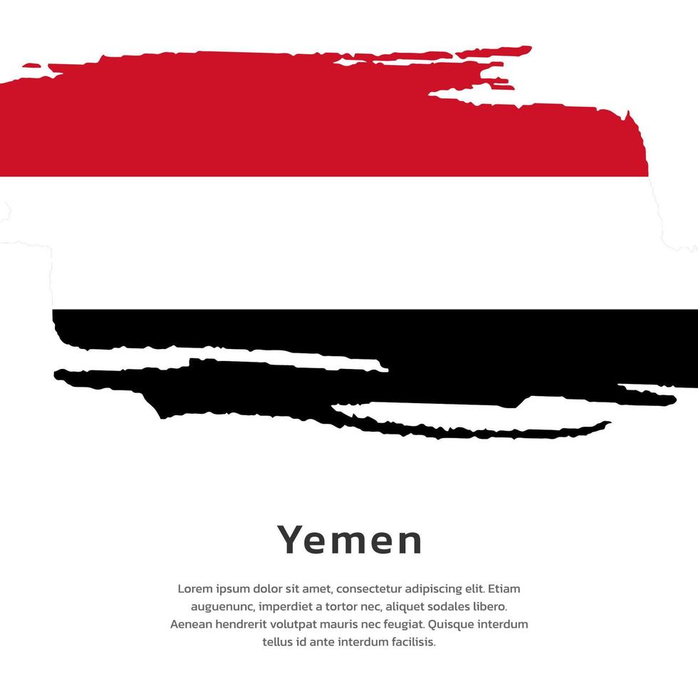 ilustración de la plantilla de la bandera de yemen vector