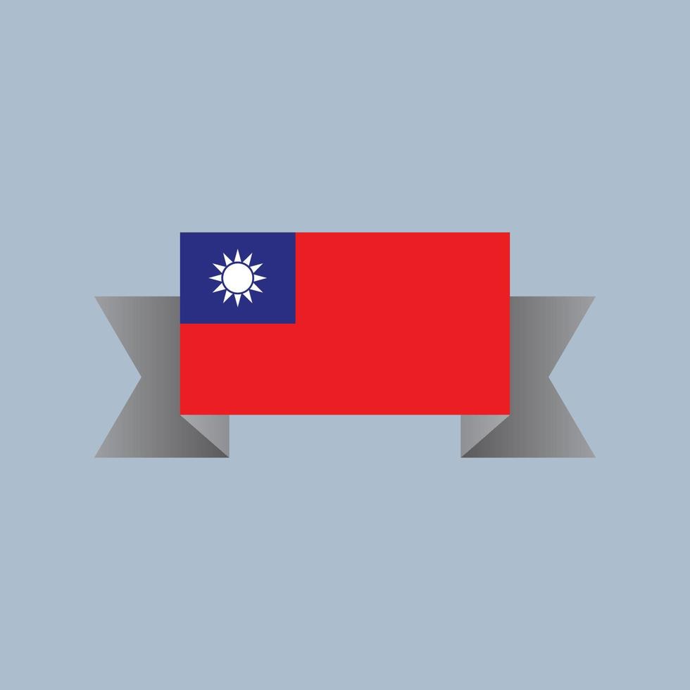 Illustration of Taiwan flag Template vector