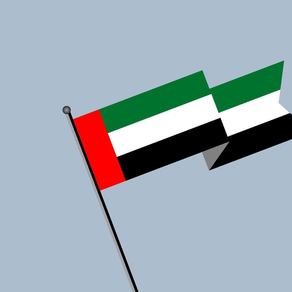 ilustración de la plantilla de la bandera de los emiratos árabes vector