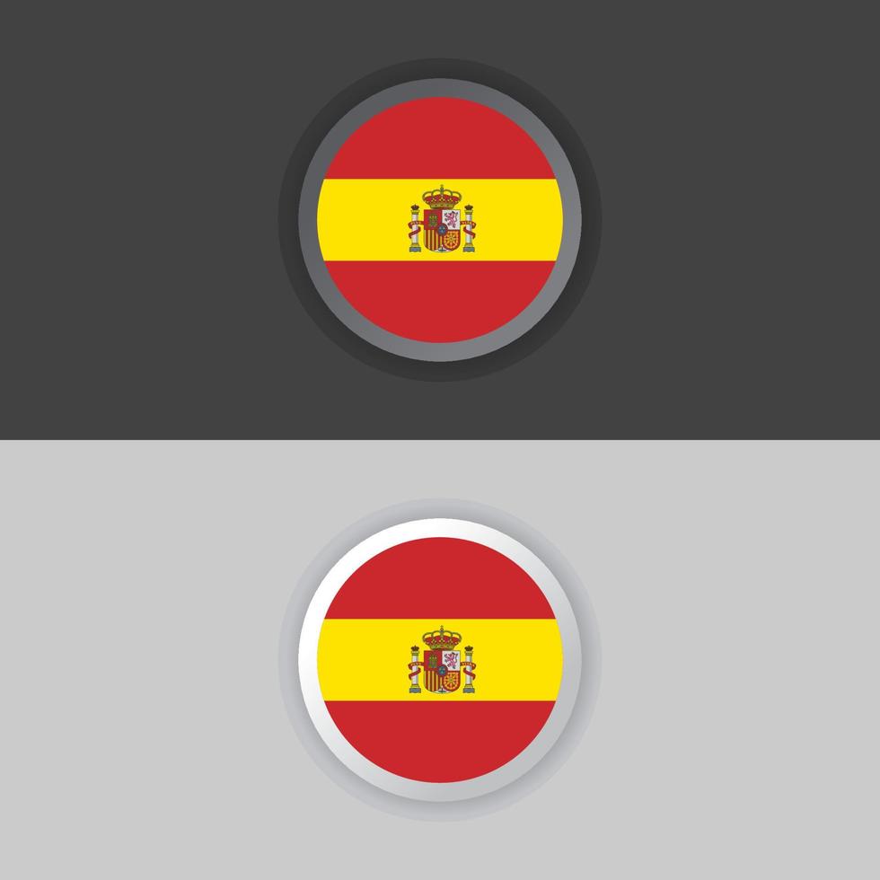 ilustración de plantilla de bandera de españa vector