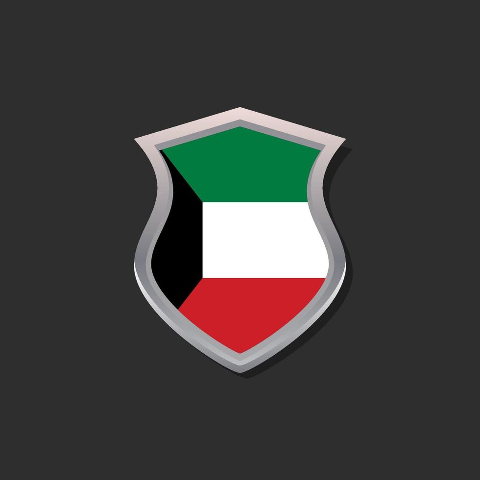 Illustration of Kuwait flag Template vector