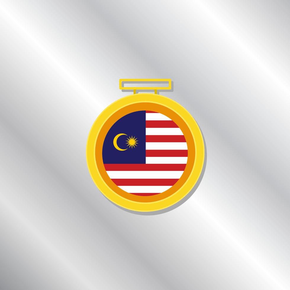ilustración de la plantilla de la bandera de malasia vector