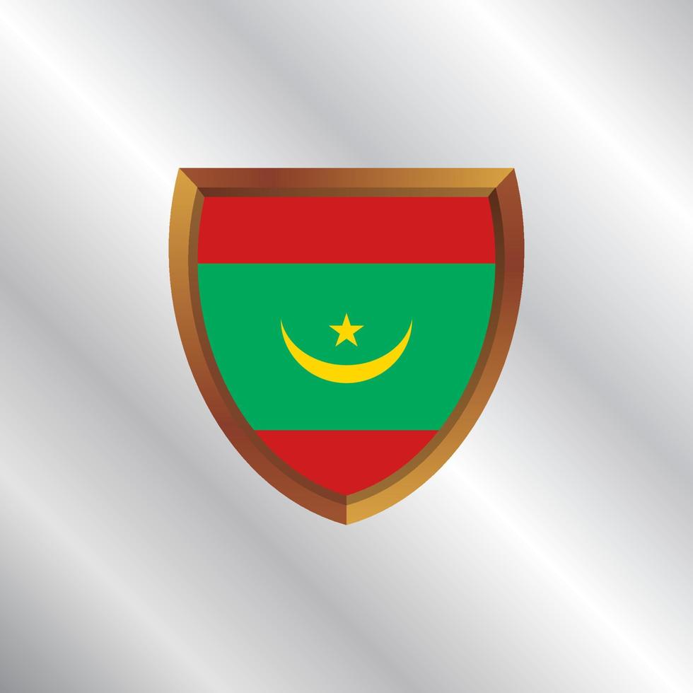 ilustración de la plantilla de la bandera de mauritania vector