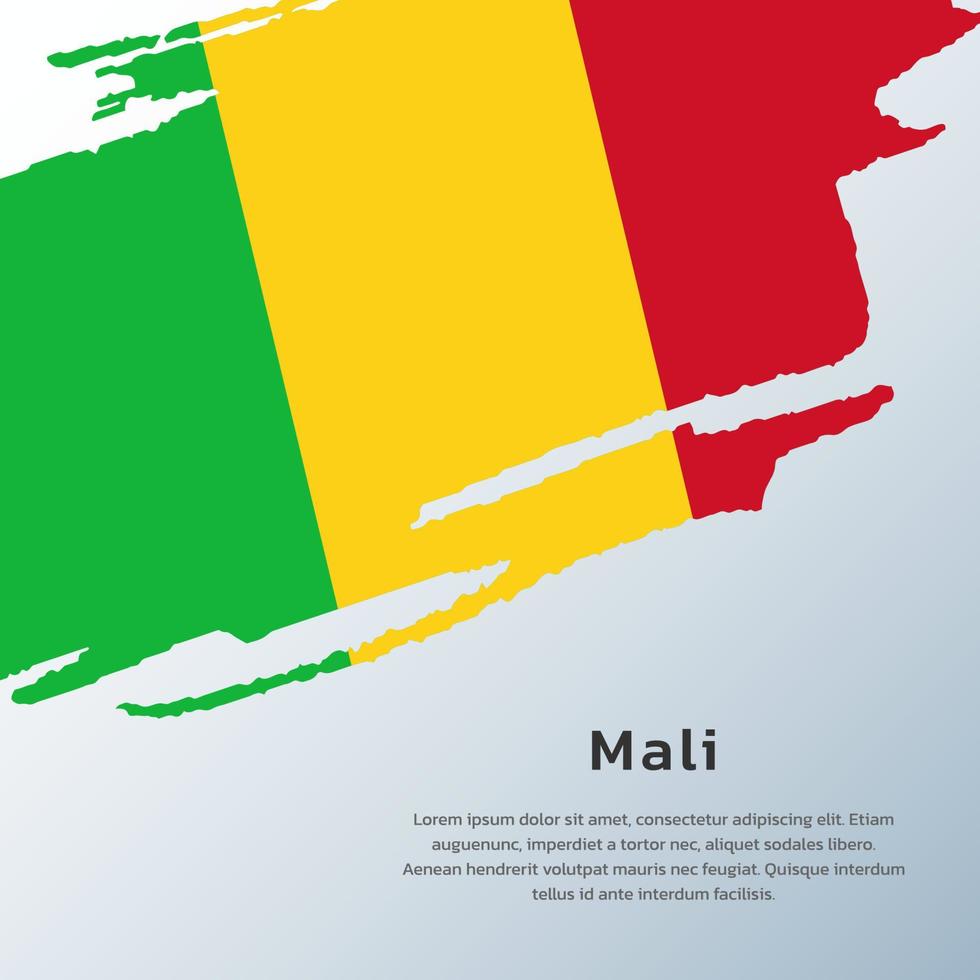 ilustración de la plantilla de la bandera de mali vector