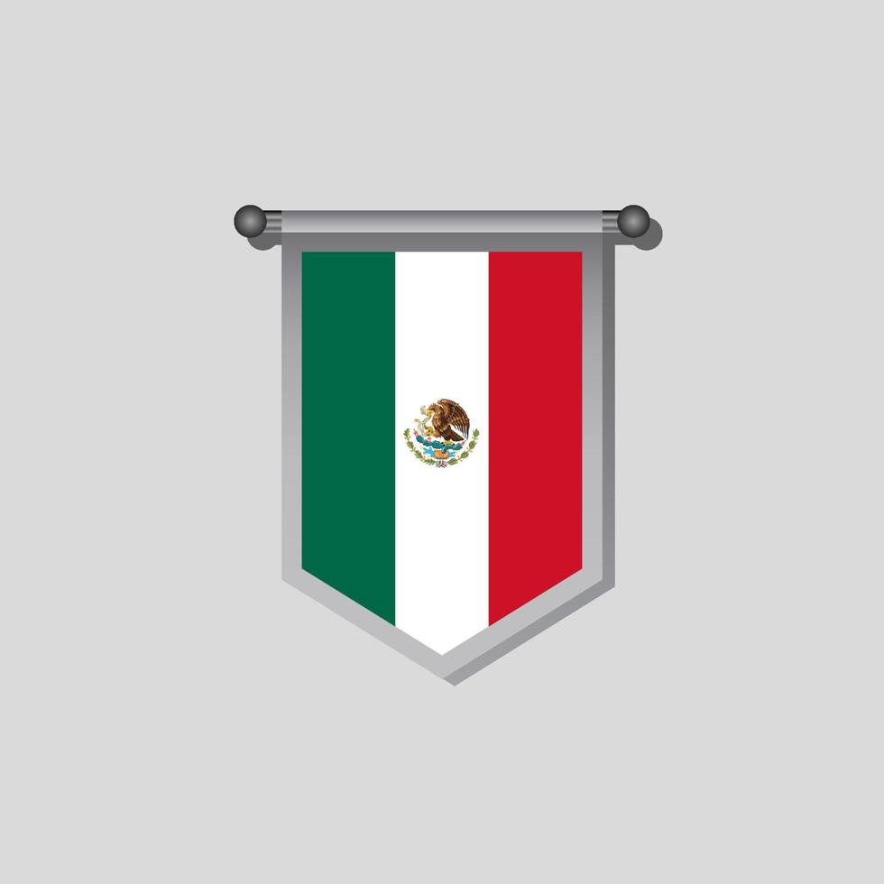 ilustración de la plantilla de la bandera de méxico vector