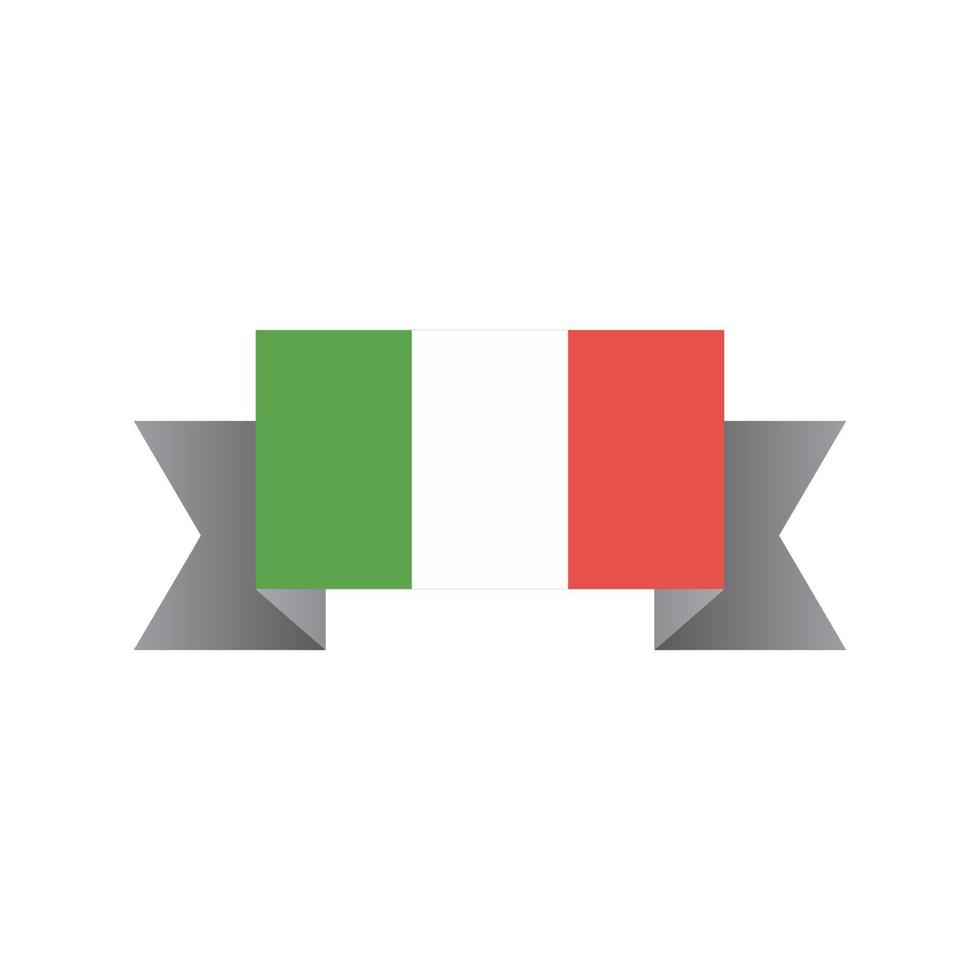 ilustración de la plantilla de la bandera de italia vector