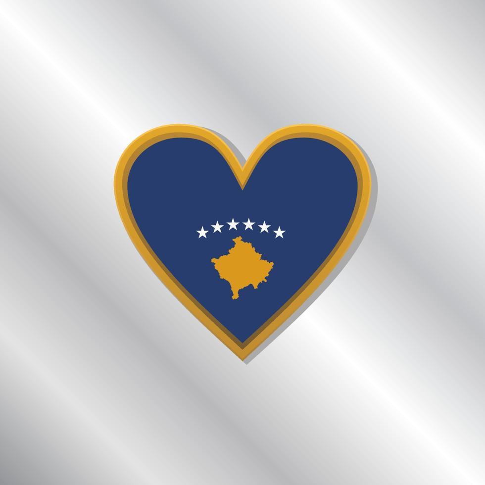 ilustración de la plantilla de la bandera de kosova vector