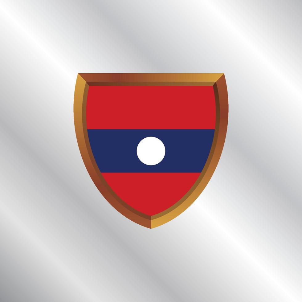 Illustration of Laos flag Template vector