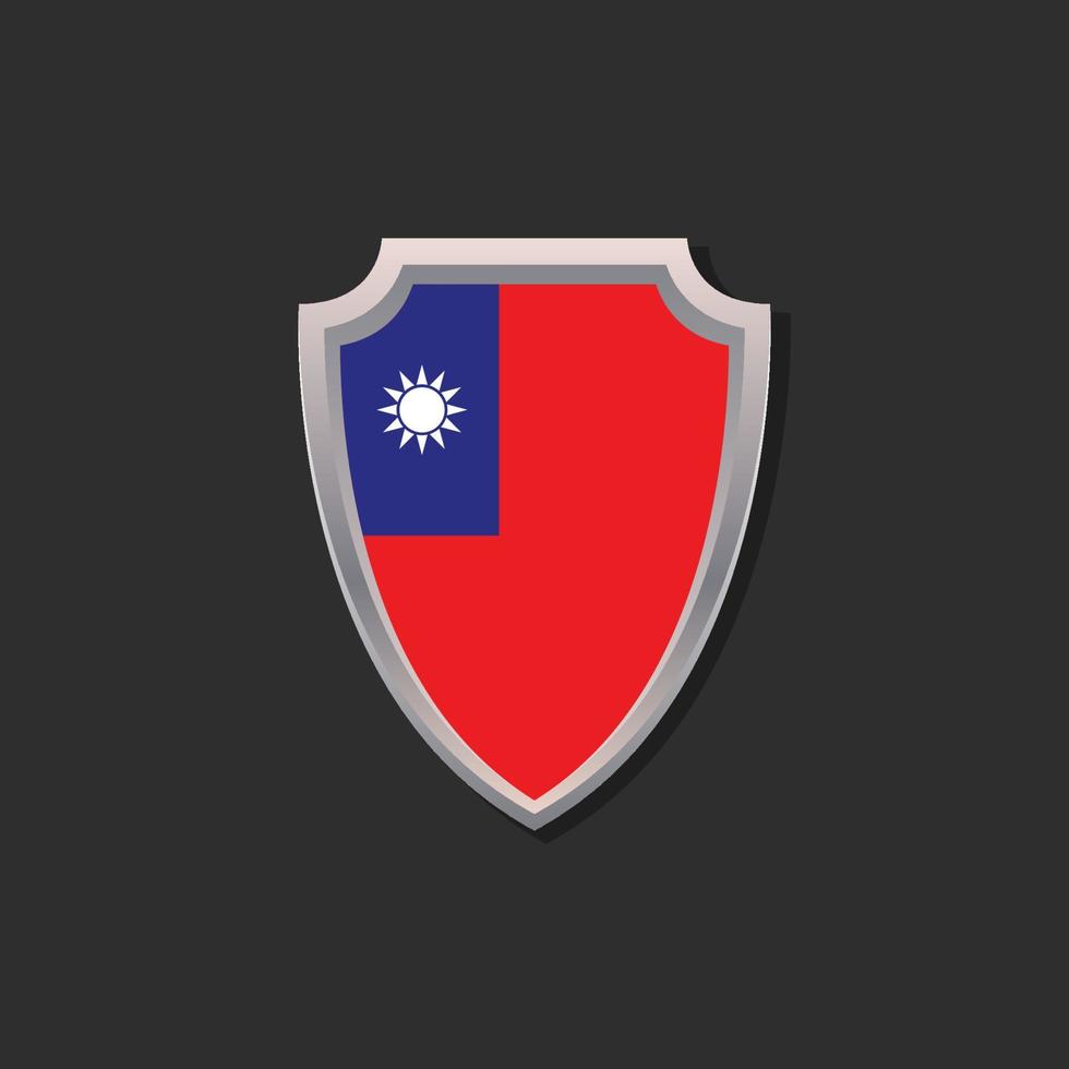 Illustration of Taiwan flag Template vector