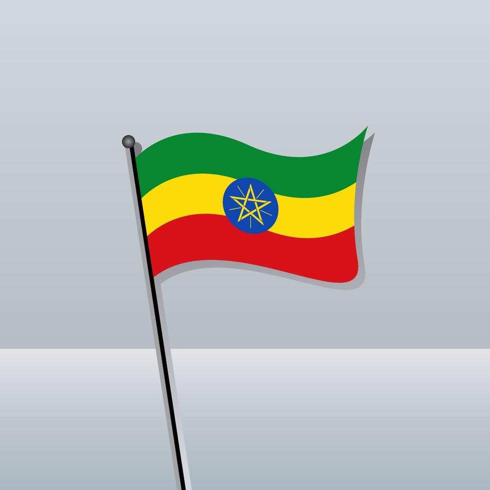 Illustration of Ethiopia flag Template vector