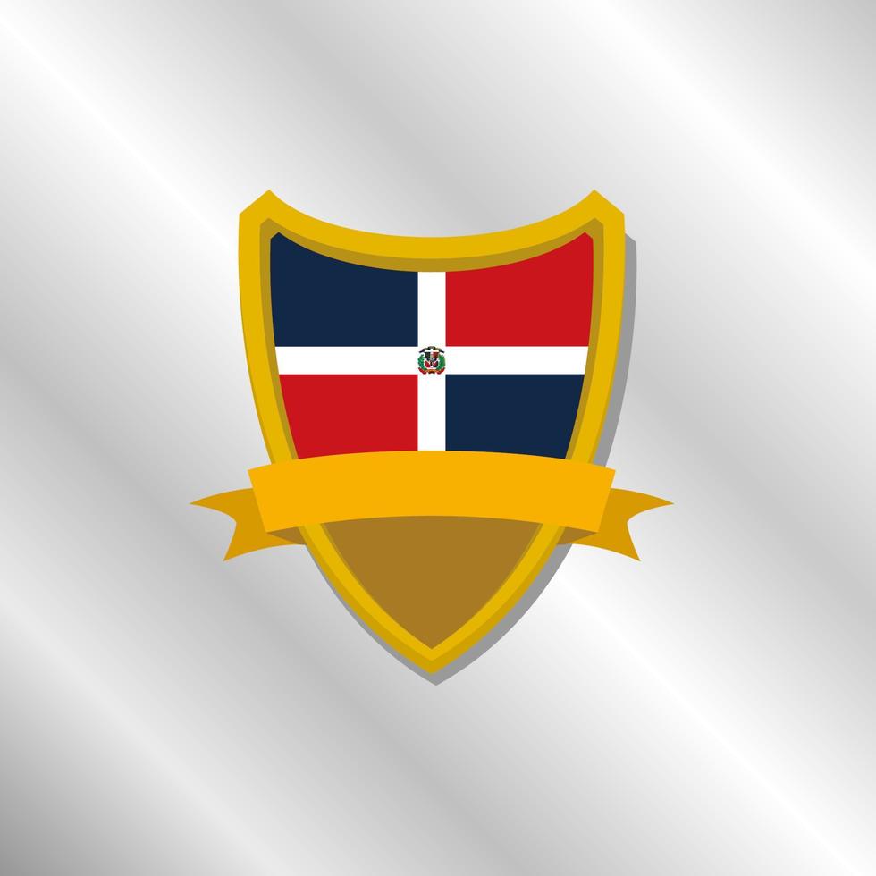 Illustration of Dominican Republic flag Template vector