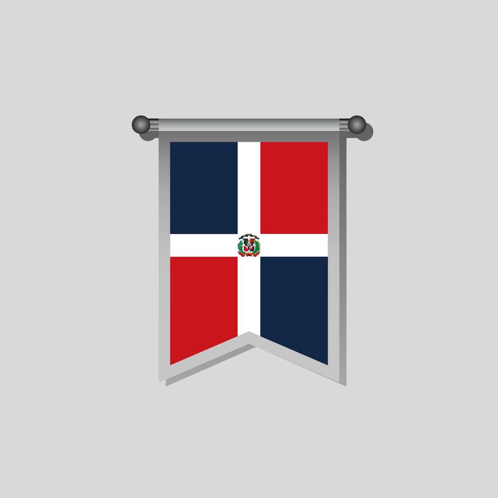 ilustración de la plantilla de la bandera de la república dominicana vector