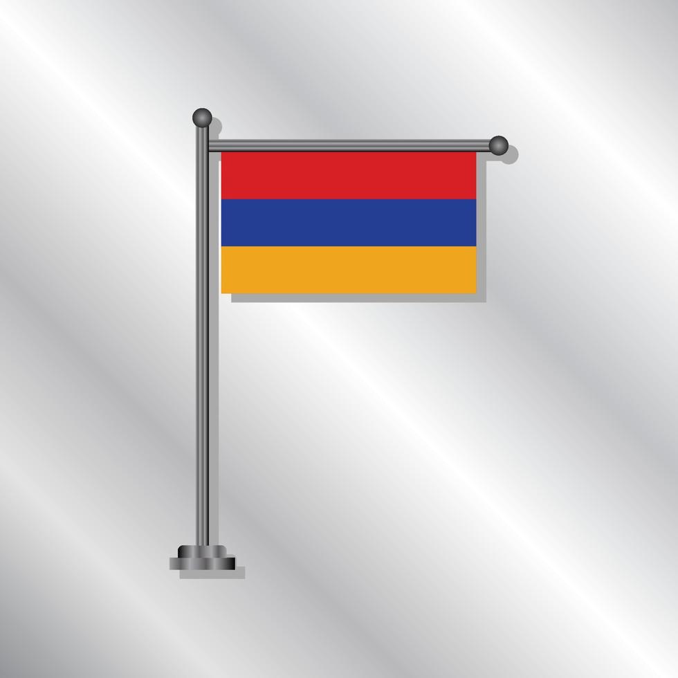 ilustración de la plantilla de la bandera de armenia vector