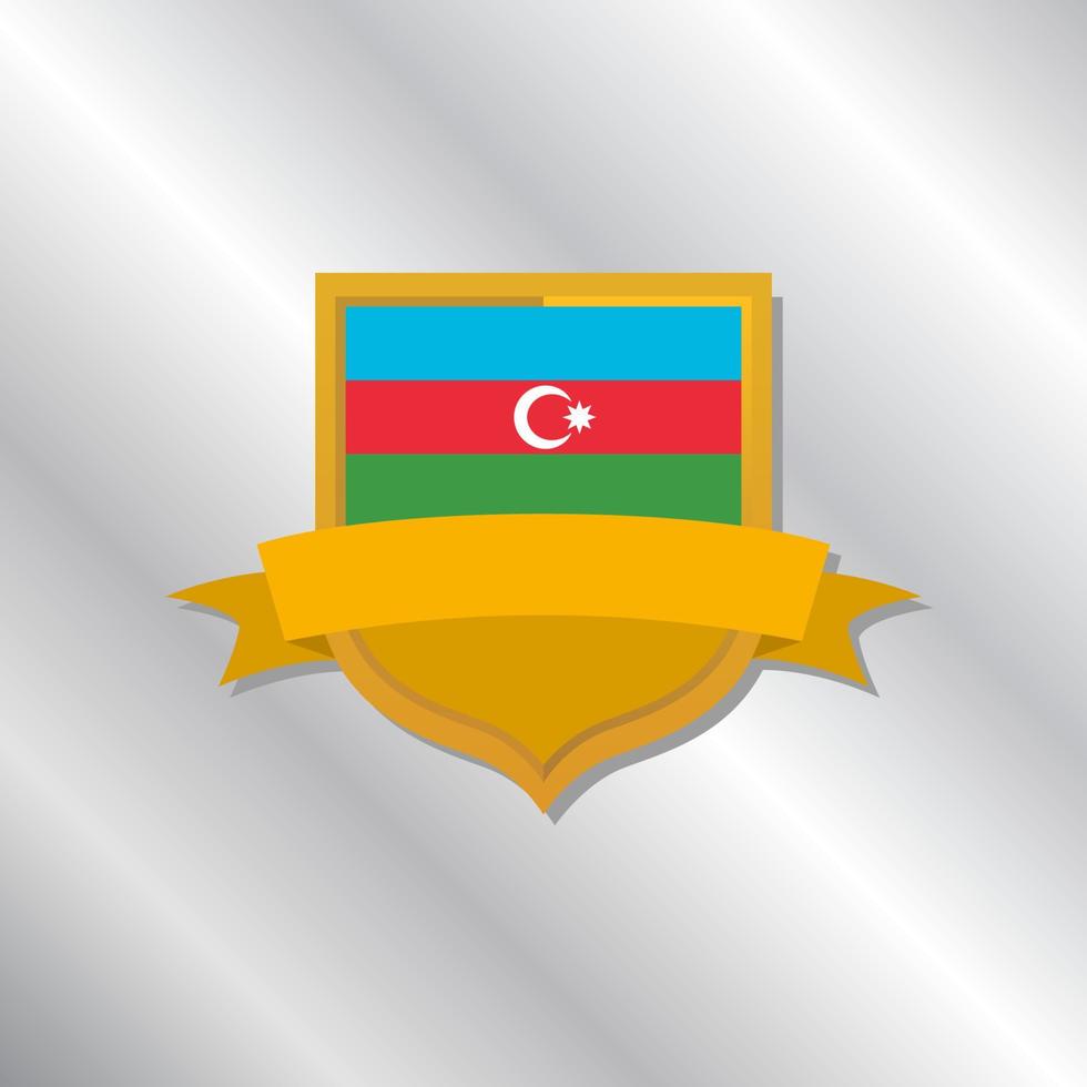 Illustration of Azerbaijan flag Template vector