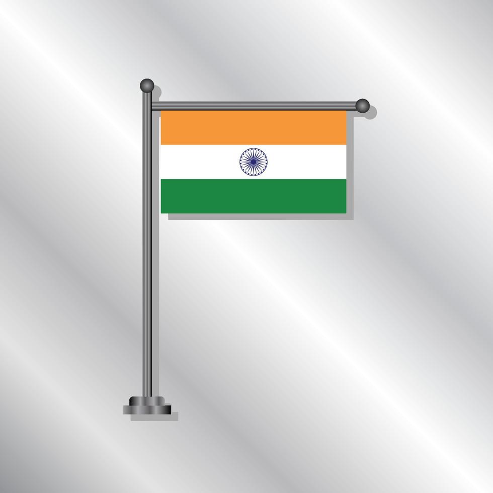 ilustración de la plantilla de la bandera india vector